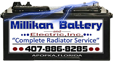 Millikan Battery and Electric Inc header logo